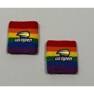 US Open Tennis Sweatband Rainbow Wrist Bands Rainbow Pride New‎